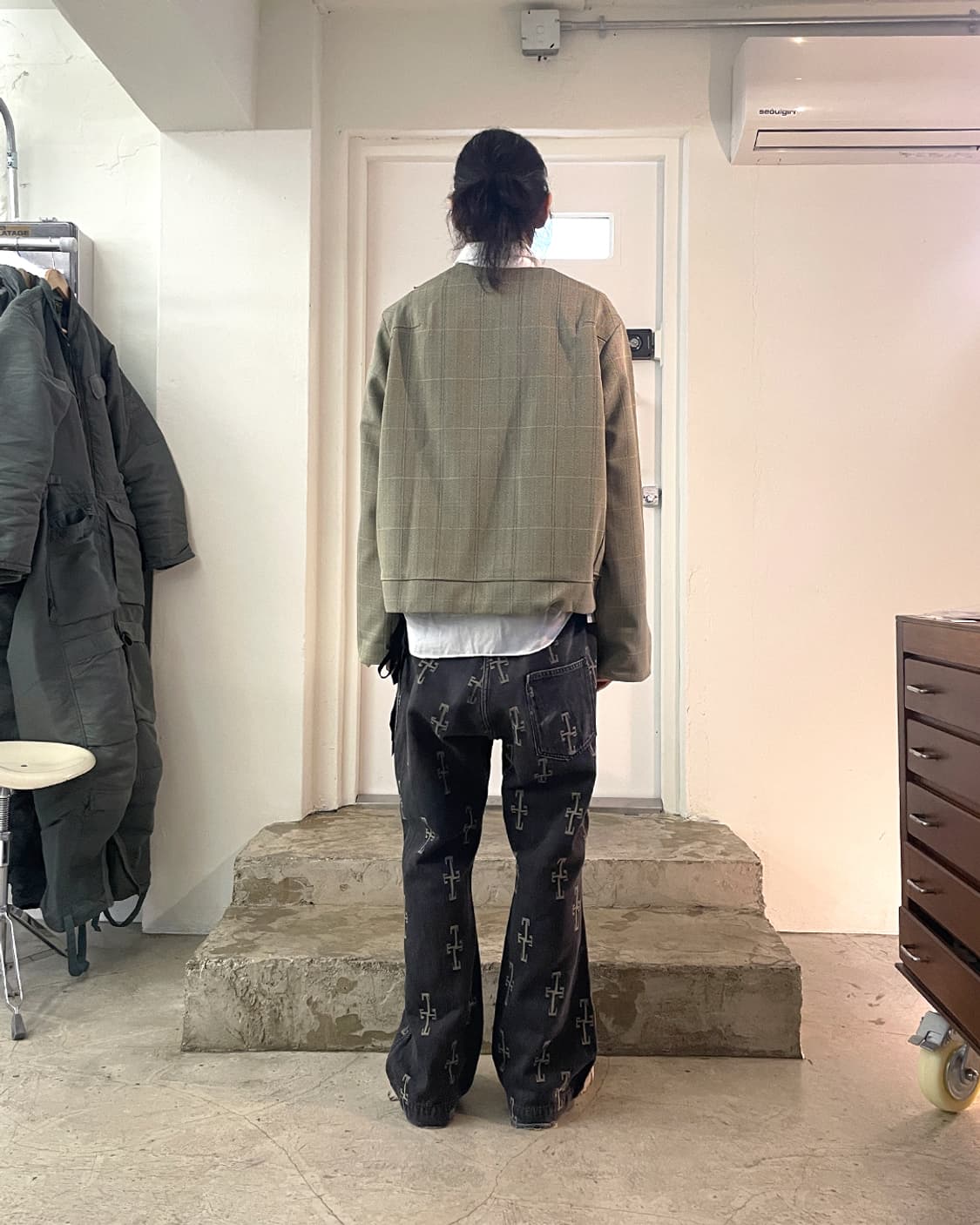 선씨 Sunsea 18AW Polyys 헤링본 트위드 풀오버 3 상품이미지9