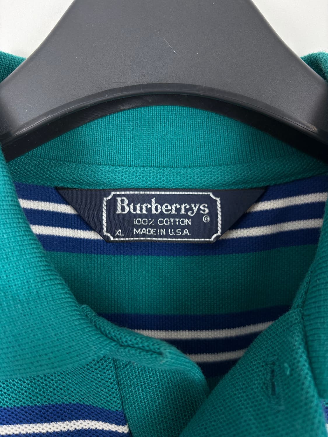 a279) 버버리 빈티지 스트라이프 카라티 상품이미지3