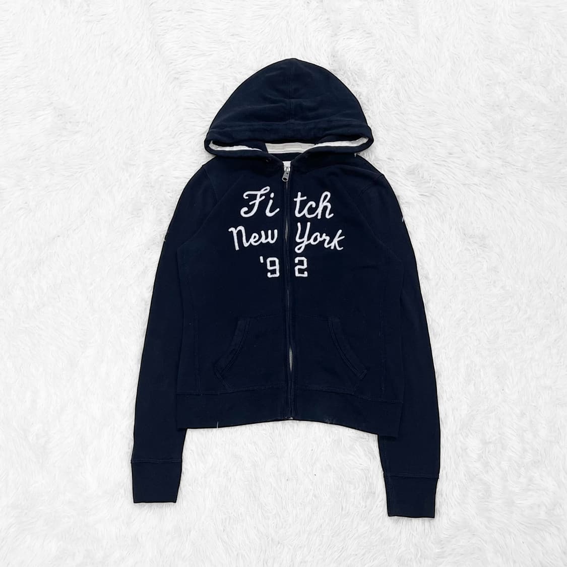 아베크롬비 피치 로고 후드집업 네이비 상품이미지2