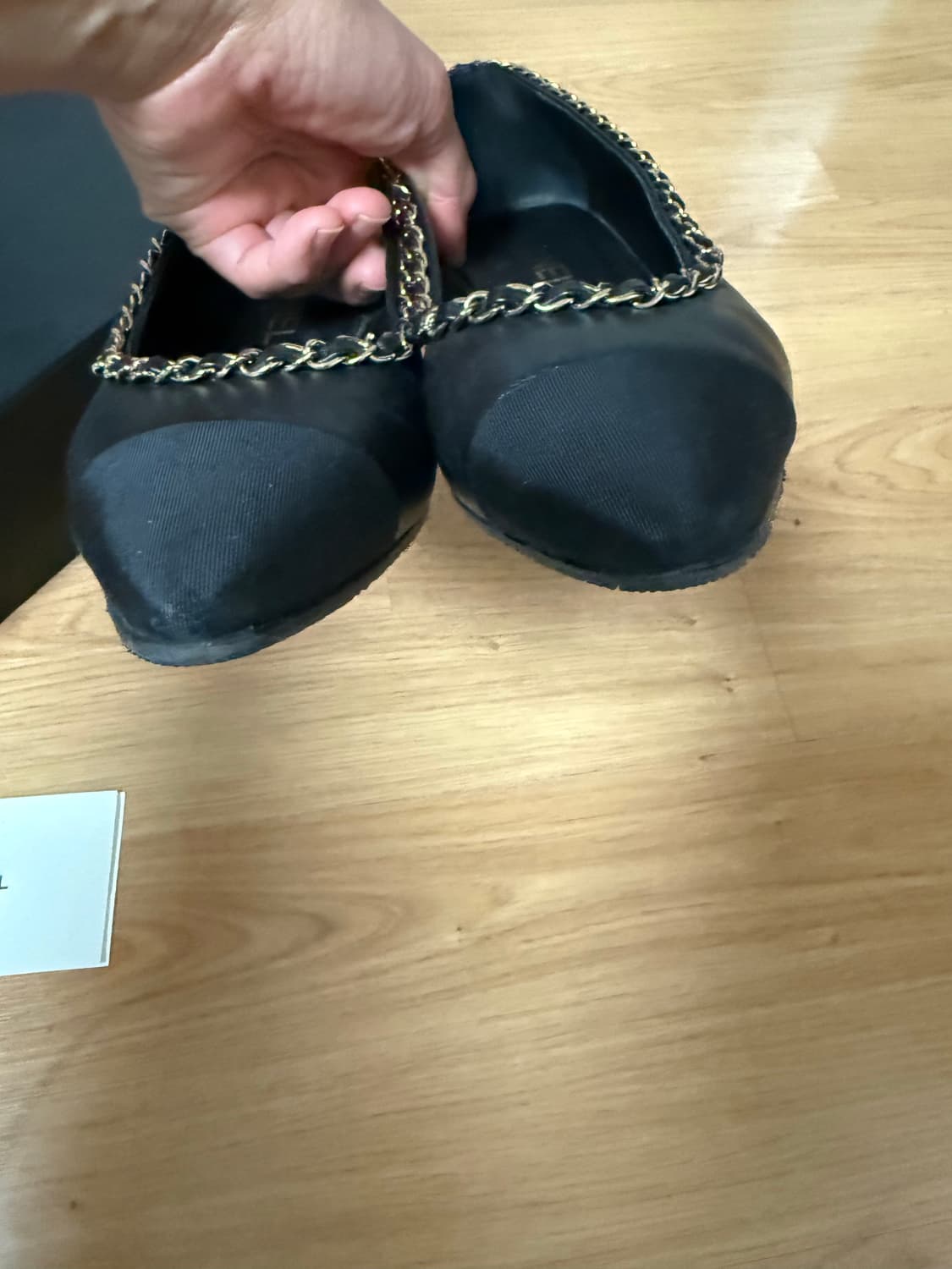 샤넬 블랙 체인 디테일 구두 38 상품이미지2