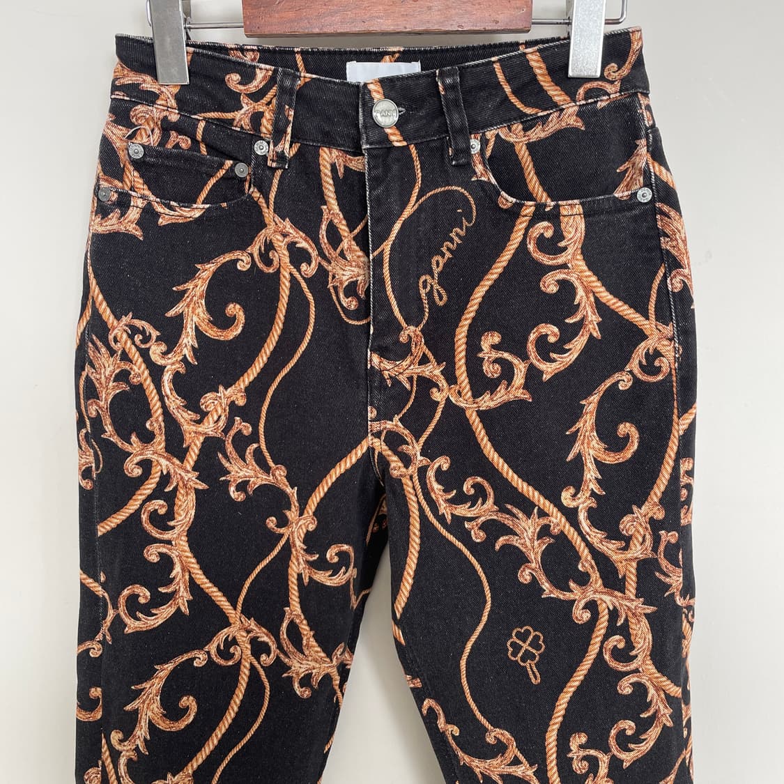 가니 바로크 프린트 데님 팬츠 바지 상품이미지3