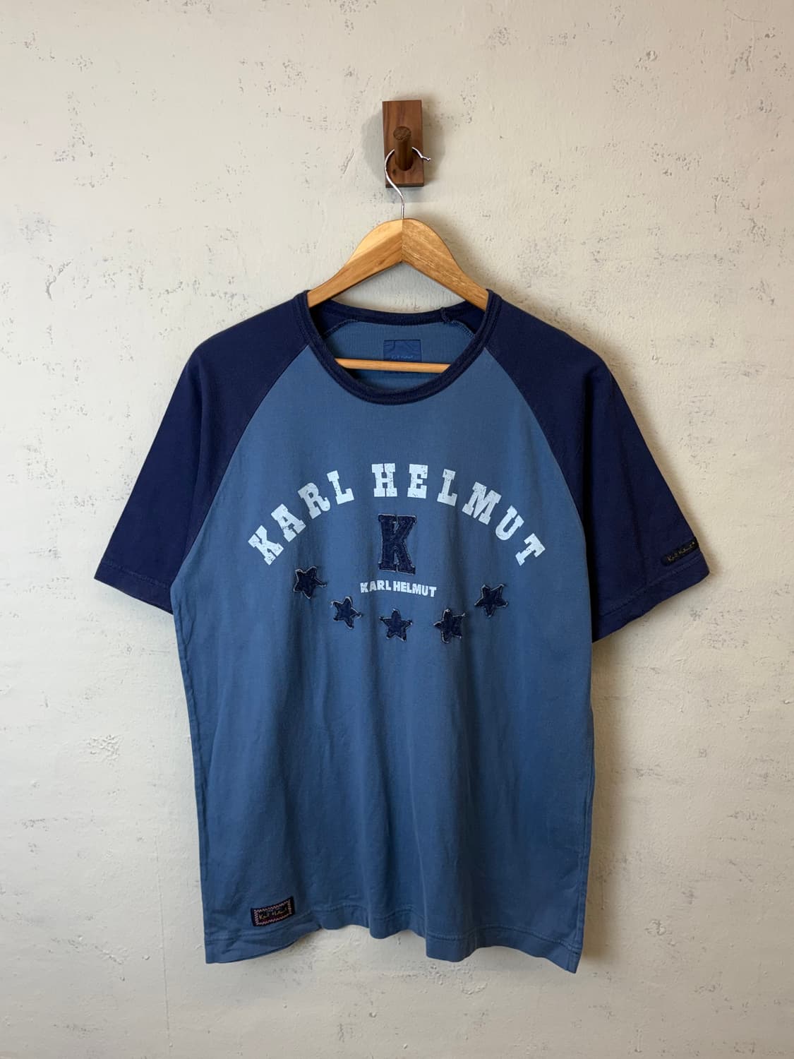 칼헬무트 일본 빈티지 인디고 데님 스타 반팔티 상품이미지1