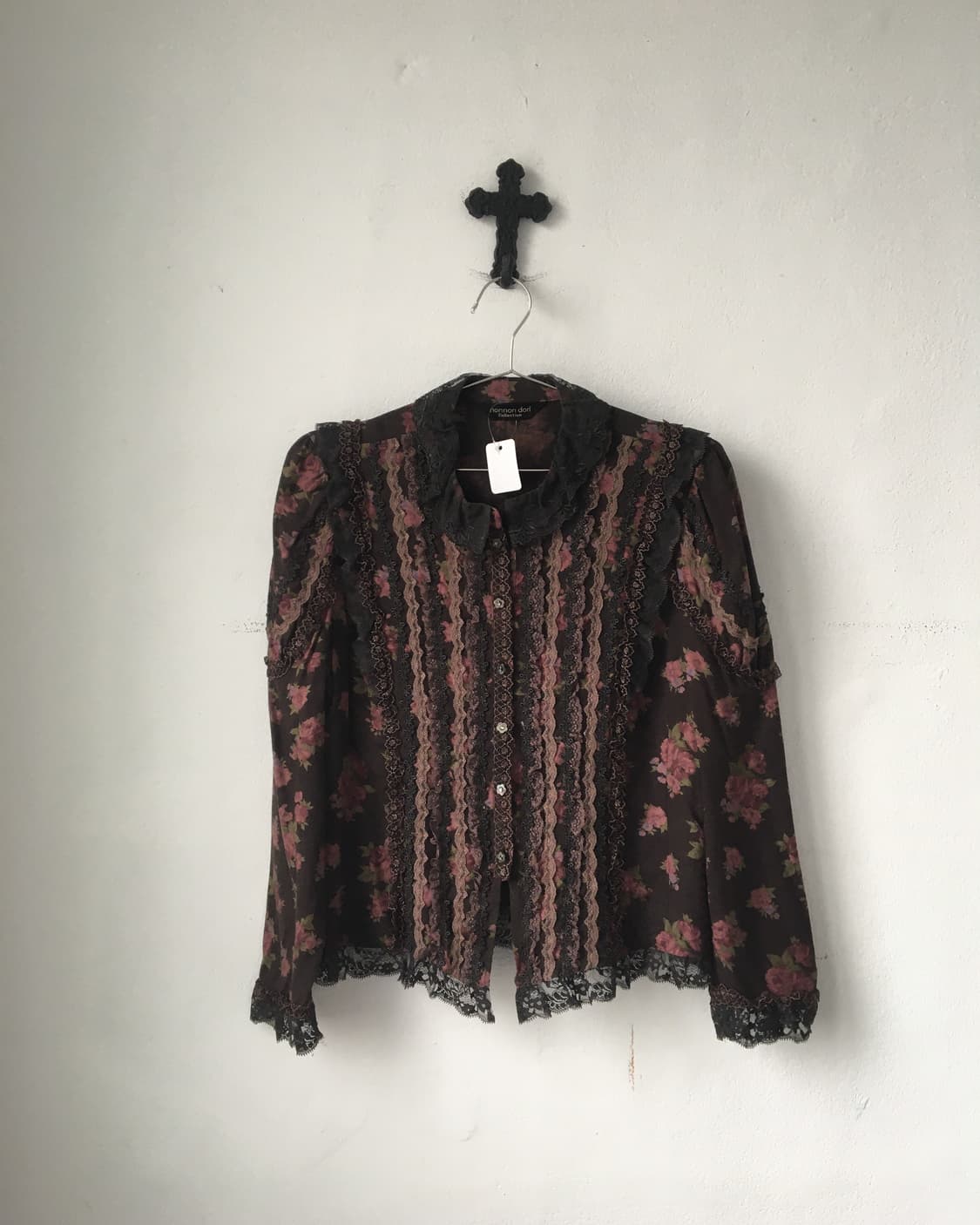 Lace point flower pattern blouse 상품이미지2