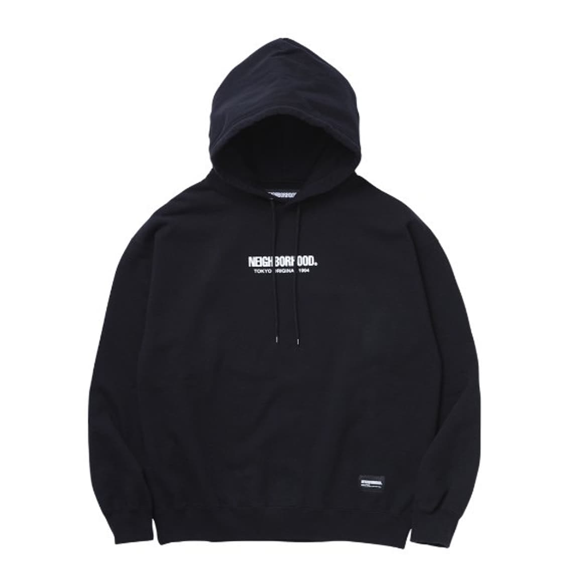 네이버후드 솔리드 스웻 후드 블랙 상품이미지1