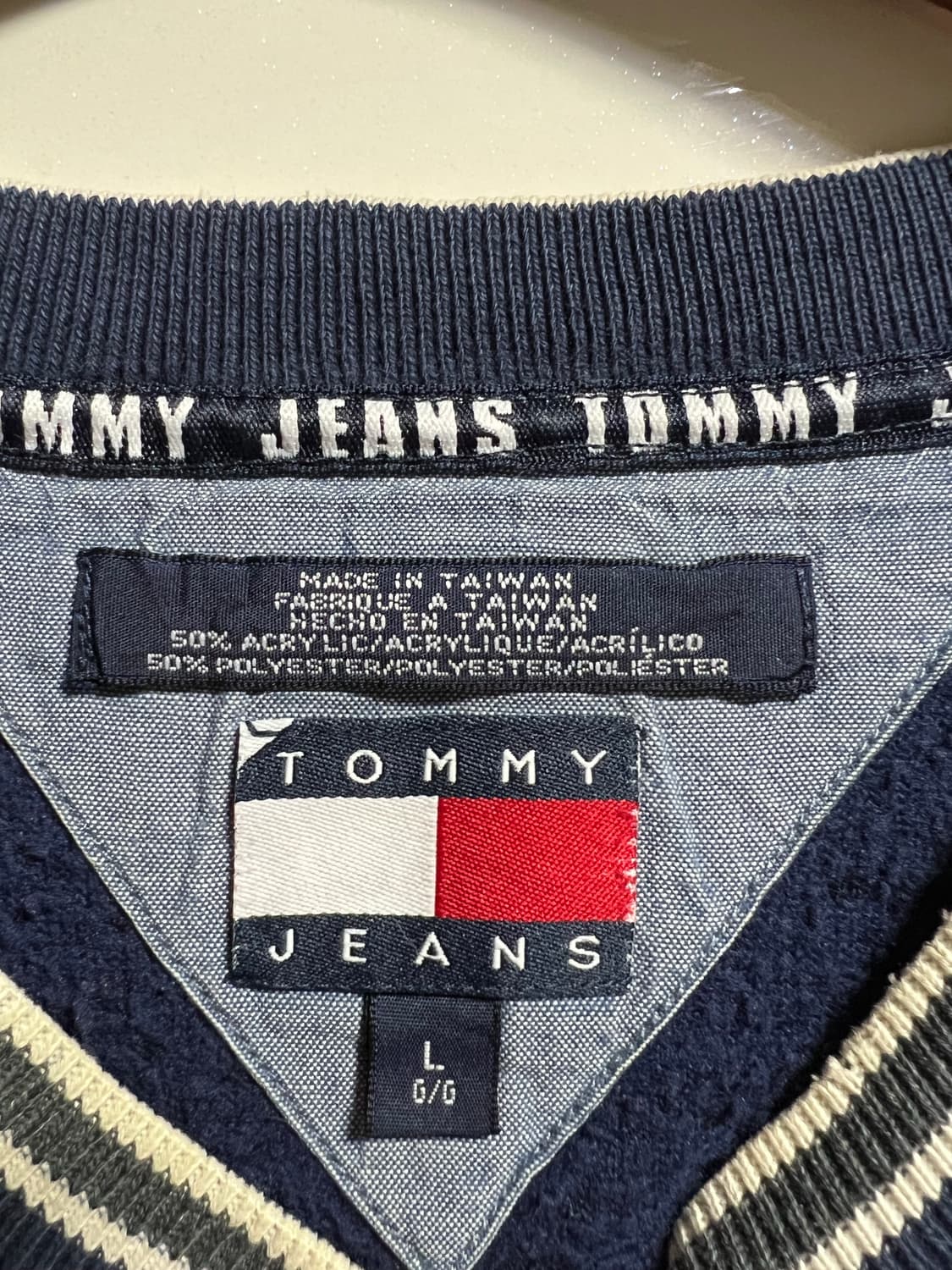 빈티지 타미힐피거 네이비 플리스 맨투맨 상품이미지9