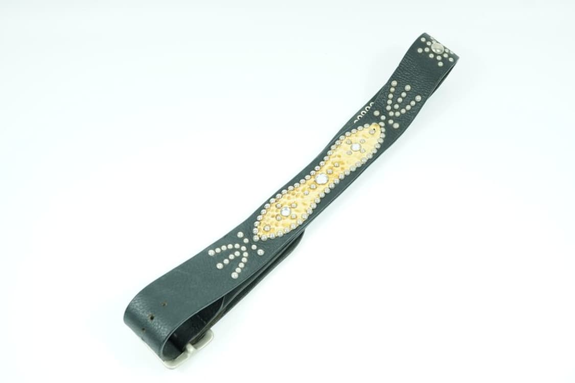 유니크 골드 스네이크 스터드 큐빅 포인트 벨트 상품이미지2