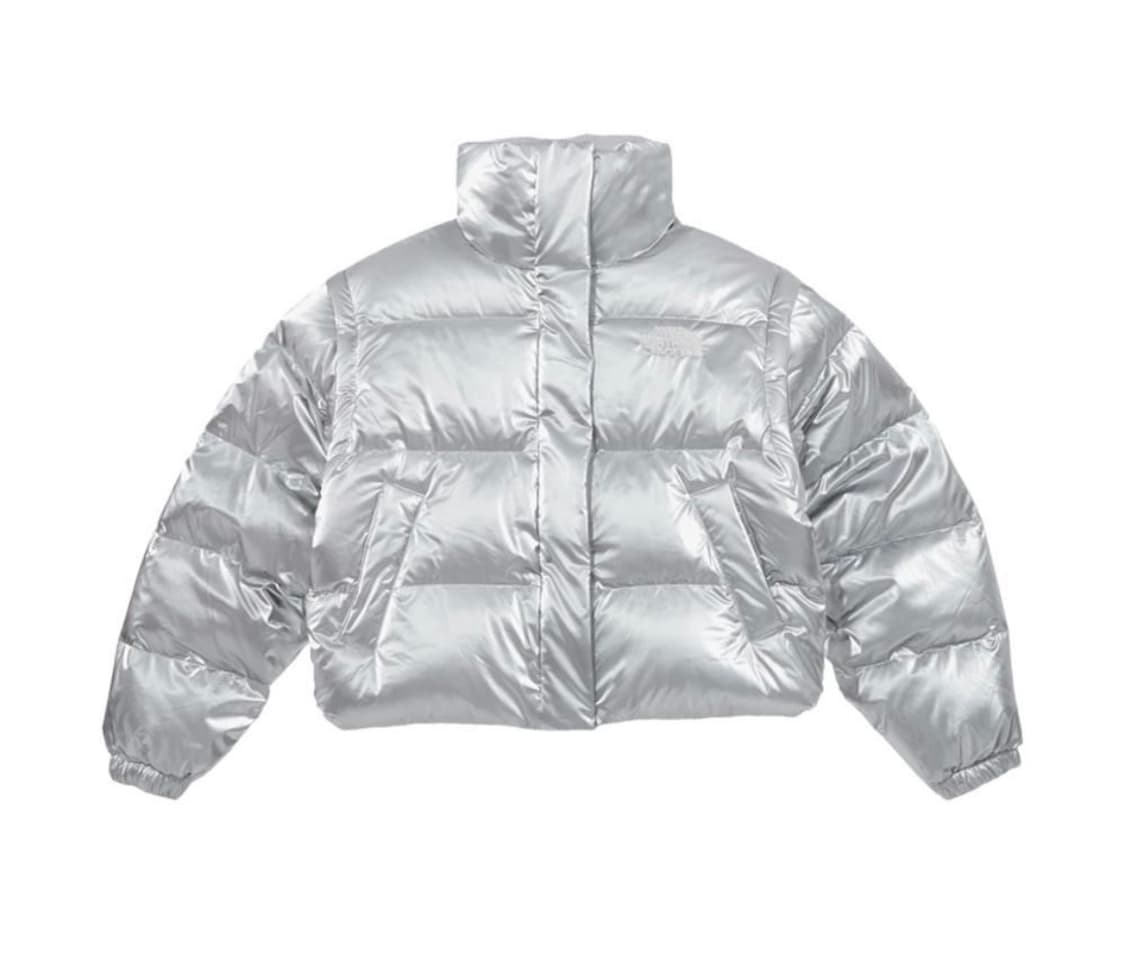 노스페이스 글로시 디테쳐블 패딩-실버 상품이미지3