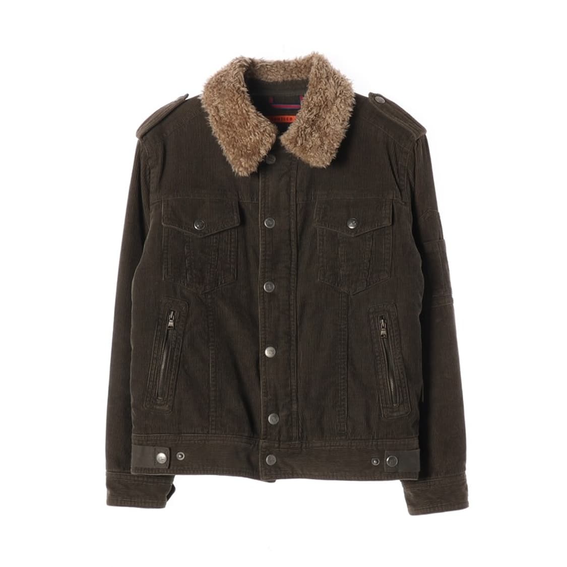 빈티지 딥브라운 코듀로이 셰르파 트러커 자켓 M 상품이미지1