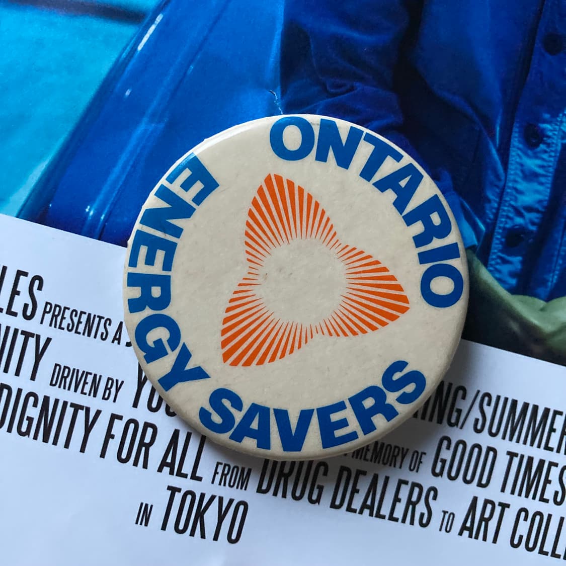 빈티지 ENERGY 에너지 프린팅 핀 버튼 뱃지 브로치 악세사리 상품이미지1