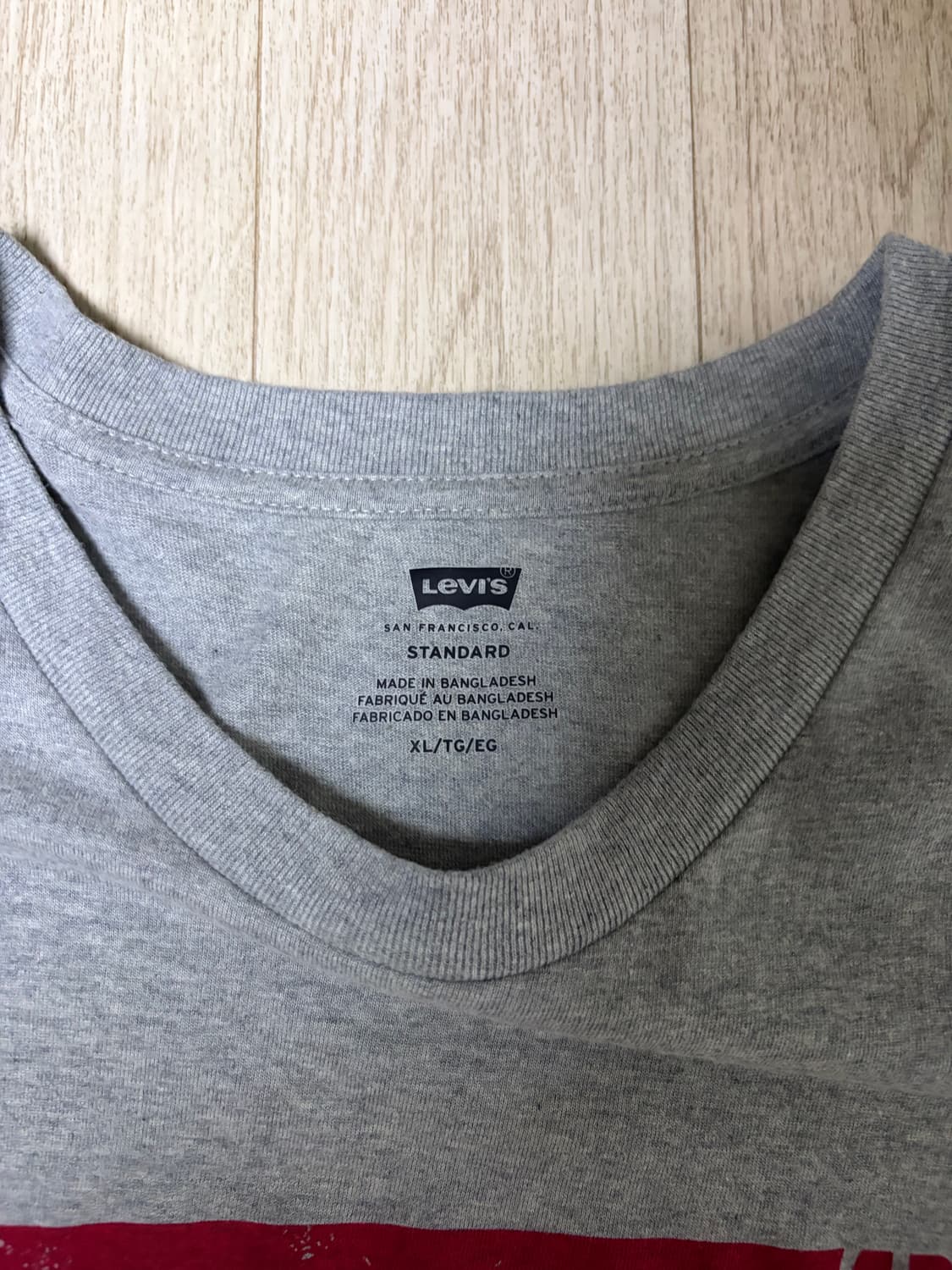 (XL) 리바이스 배트윙 로고 티셔츠 그레이 상품이미지2