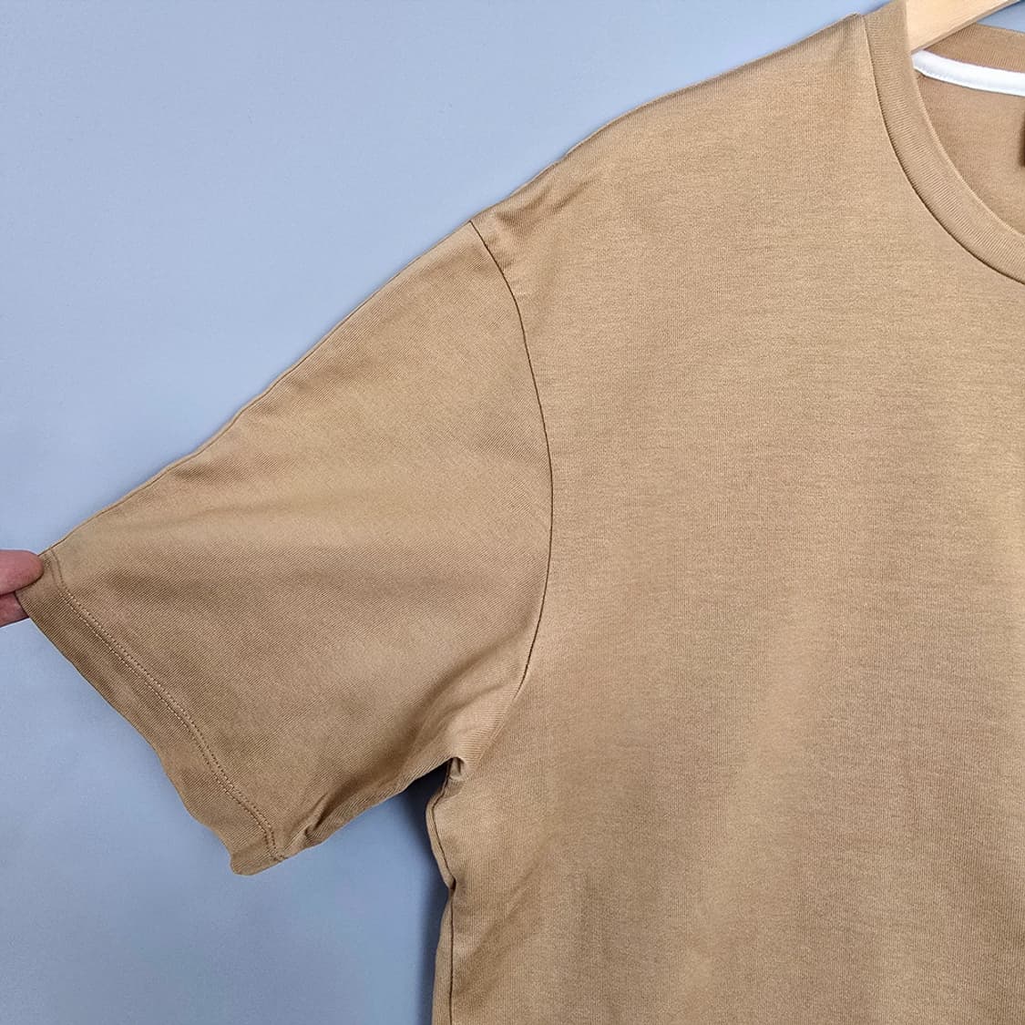 솔리드옴므 SOLID HOMME 베이직 코튼 반팔 티셔츠 베이지 110 상품이미지2