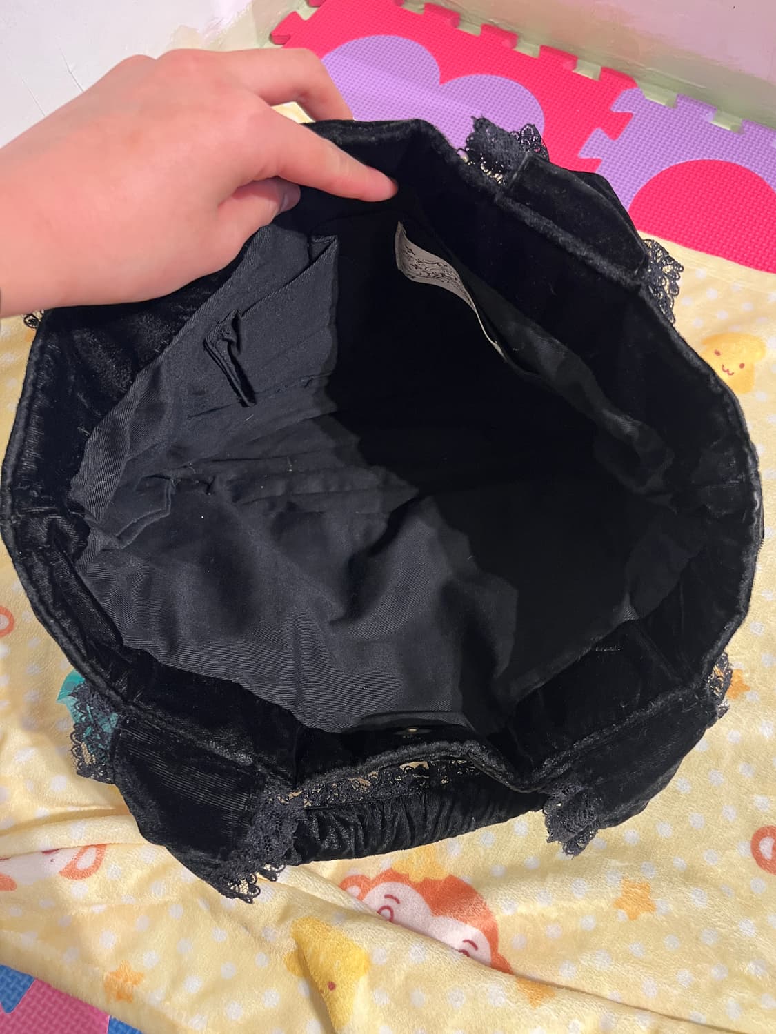 블랙 벨벳 토트백 🌹 상품이미지9