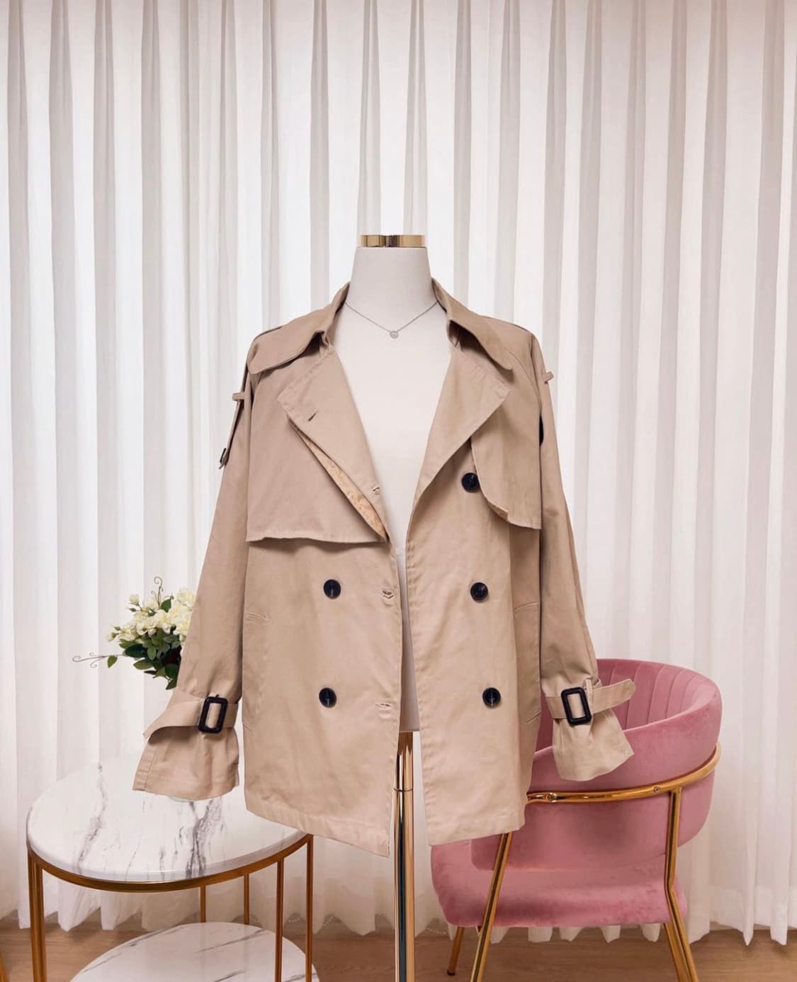 여성 숏 트렌치자켓 상품이미지9