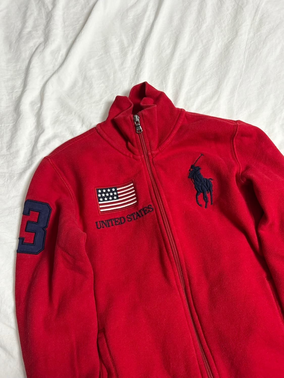 폴로 빅포니 브리튼 레드 코튼집업 상품이미지2