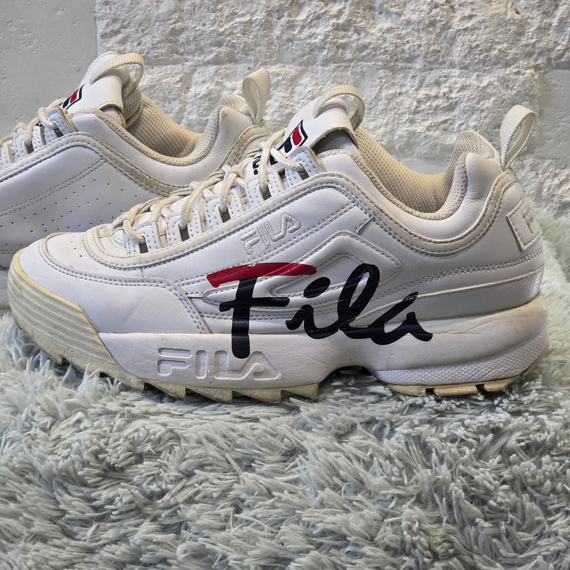 6q-22:휠라 디스럽터 2 프리즘 로고 화이트 (260mm) 상품이미지2