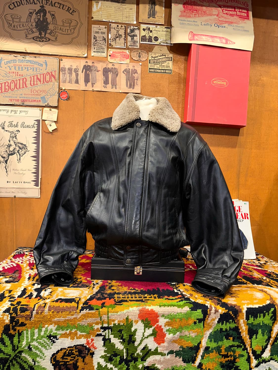 ( L-XL ) 진도 가죽자켓 레더자켓 봄버자켓 블루종 항공점퍼  상품이미지1