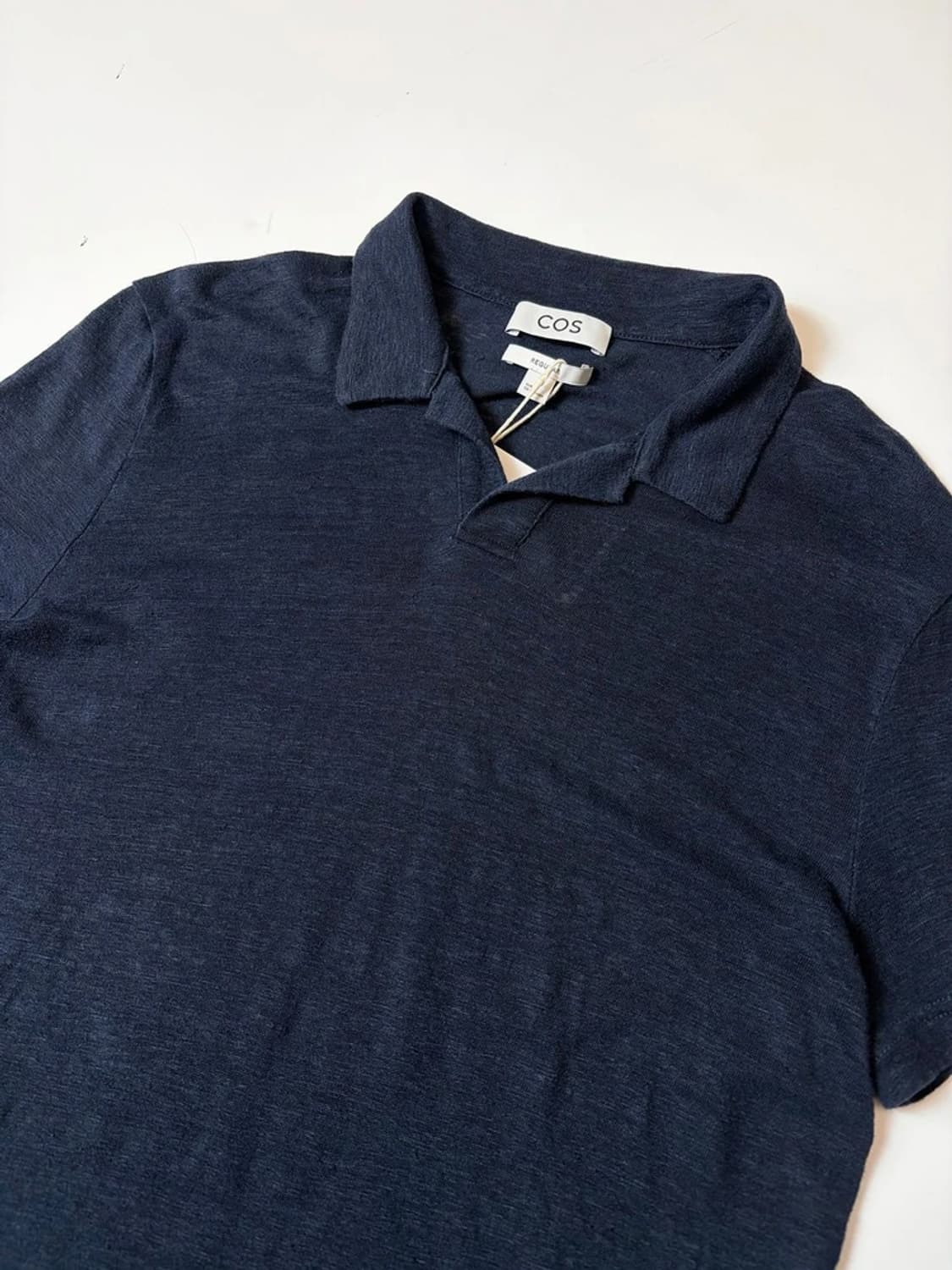 코스 COS 텍스처드 코튼 폴로 반팔 티셔츠 PN9557 상품이미지2