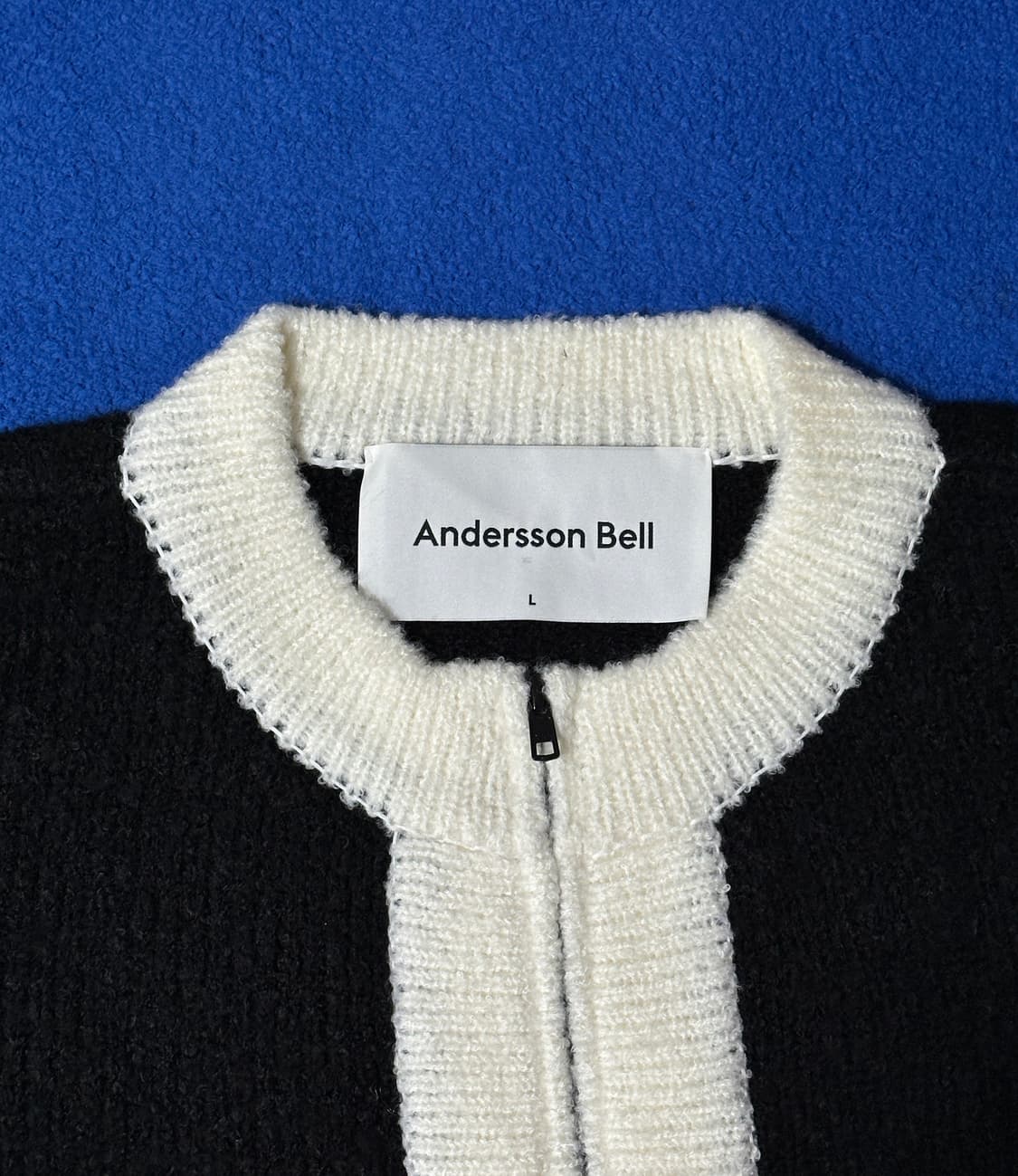 앤더슨벨 블랙&화이트 니트 가디건 atb673m 상품이미지6