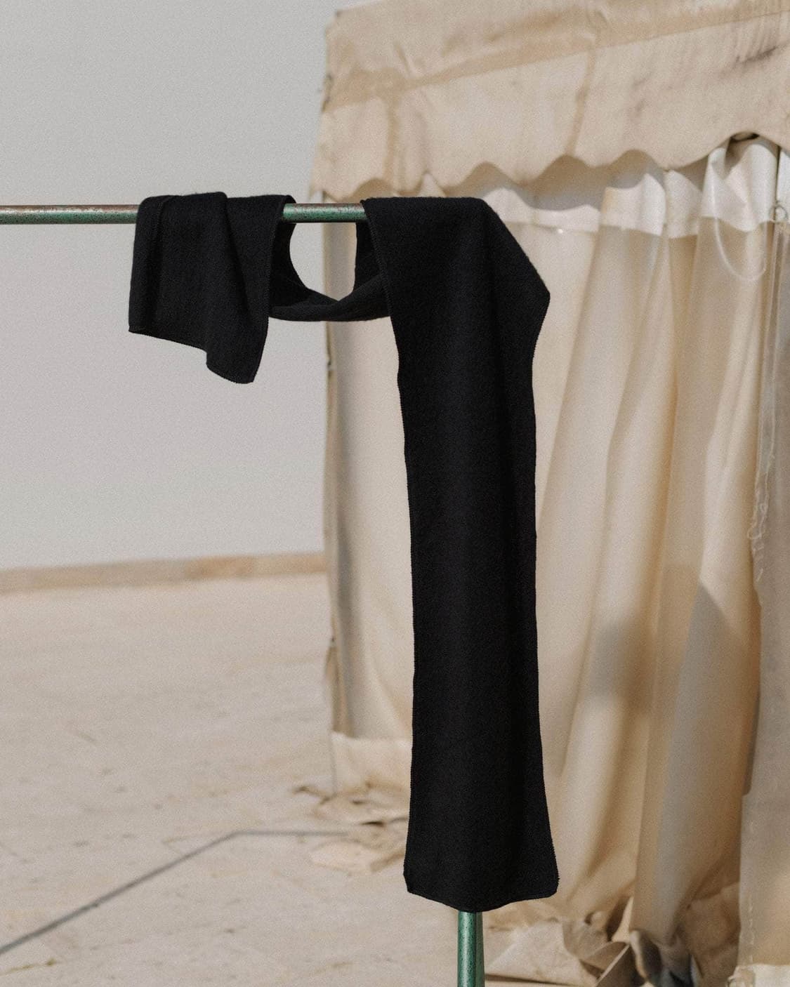 베이스레인지 25fw Ser 울 머플러/블랙 상품이미지6