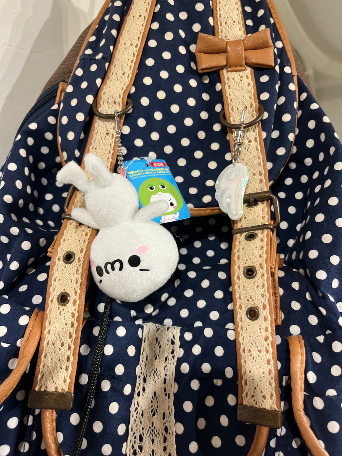 네이비 도트 모리걸 백팩 ⭐️ 상품이미지3