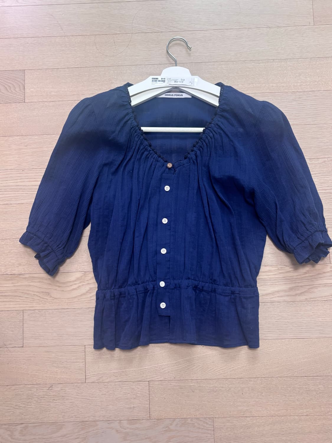 호쿠스포쿠스 Breeze 레이스 블라우스 딥블루 상품이미지3