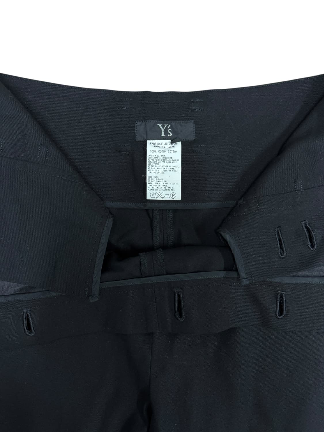 요지 야마모토 yohji yamamoto 버튼 팬츠 상품이미지4