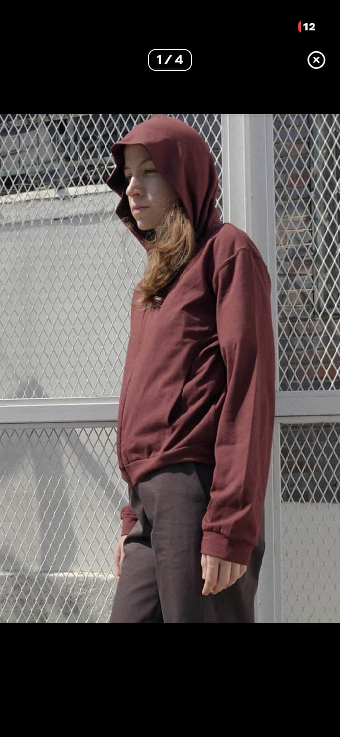 머듈 후드집업 버건디 3 상품이미지1