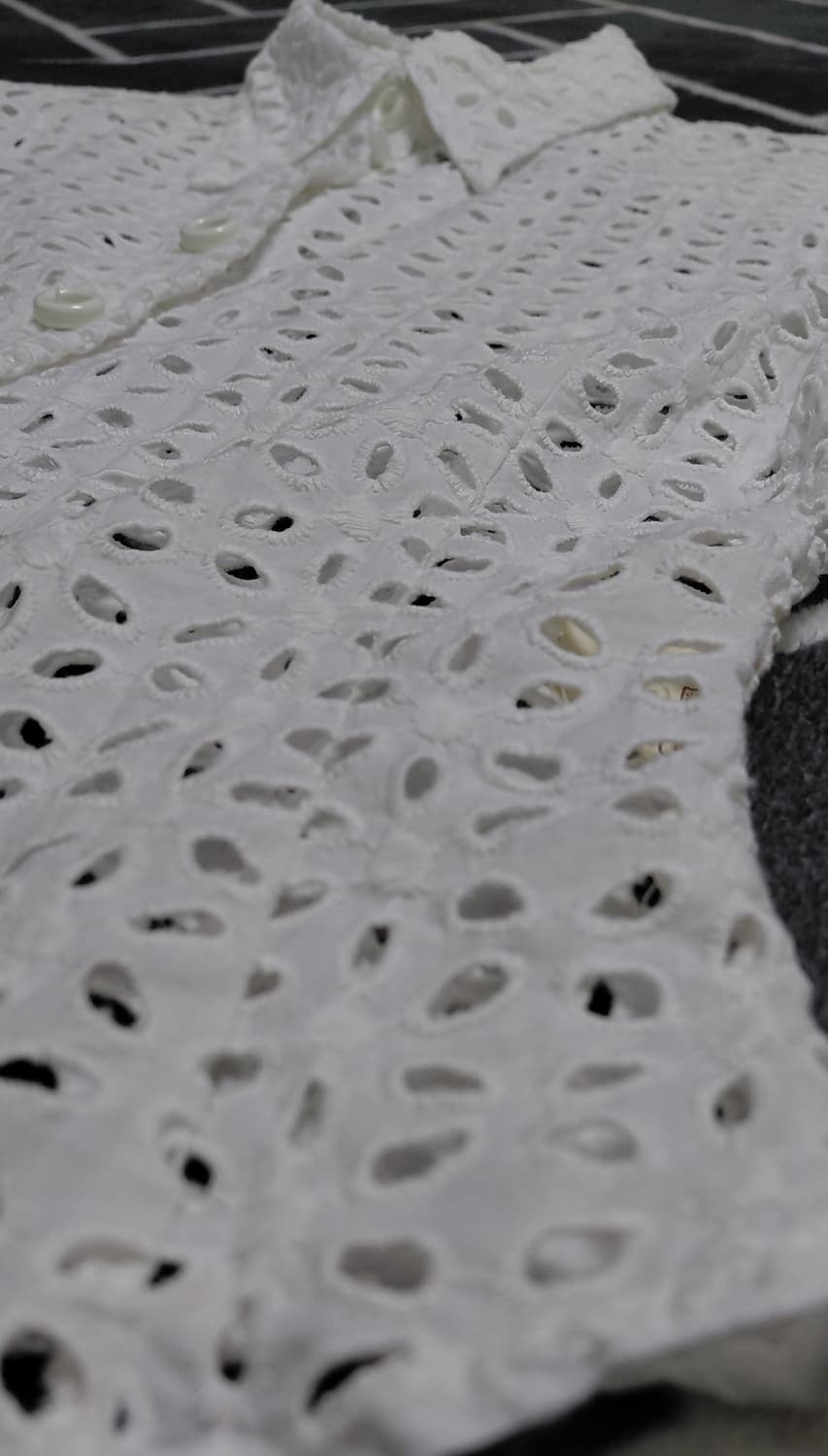 NARA CAMICIE  이태리 메이드 아일렛 펀칭 블라우스 (사이즈 1 상품이미지8