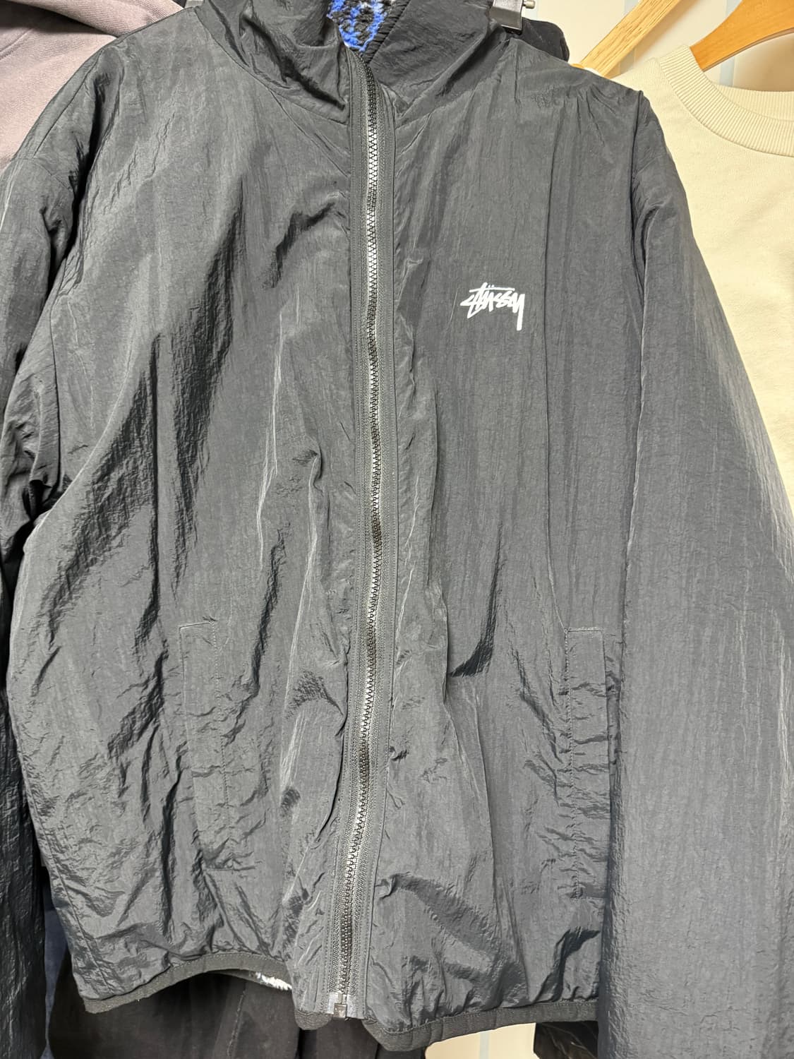 스투시 쉐르파 리버시블 블루 레오파드 L 상품이미지2