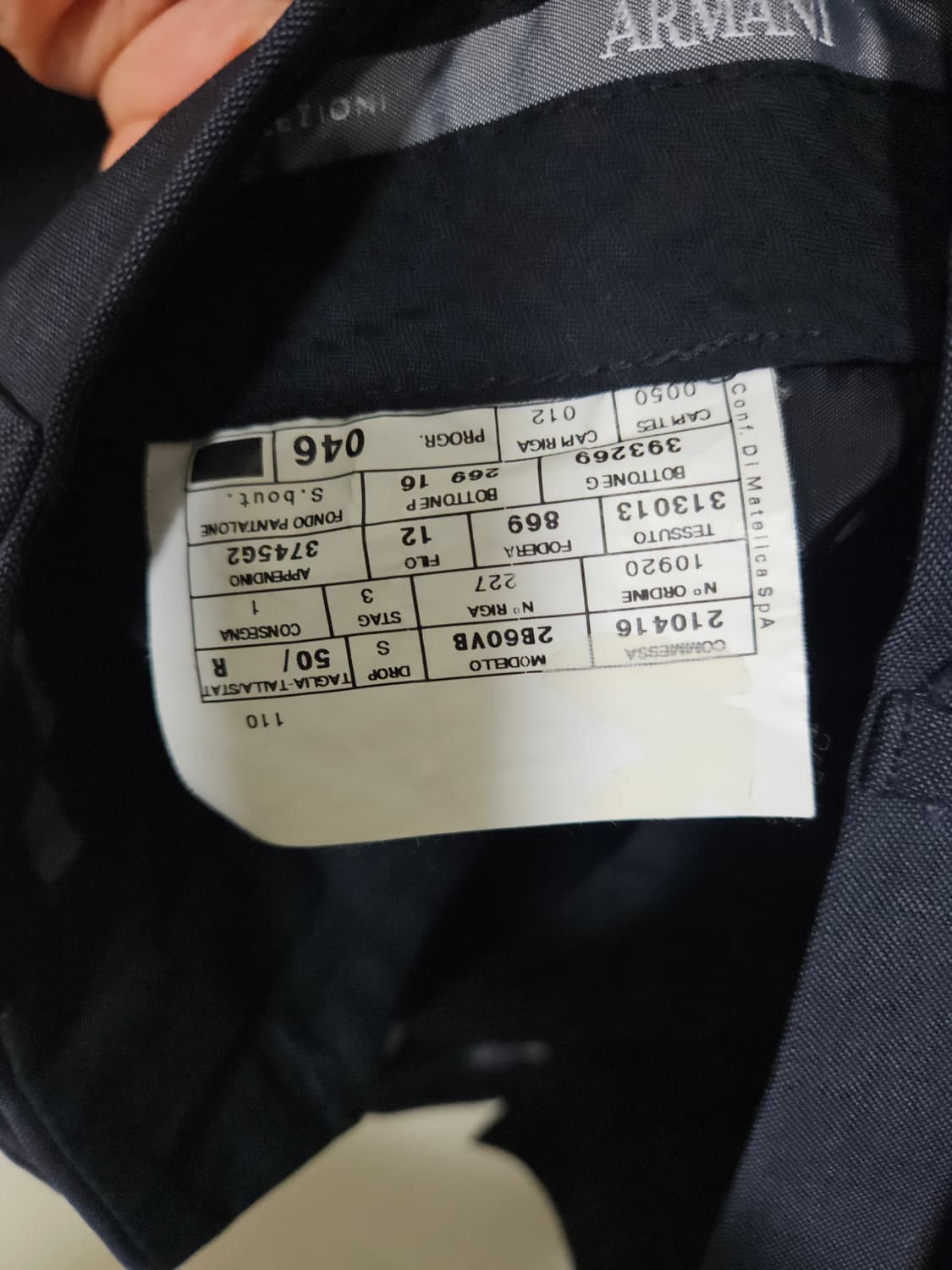 아르마니 꼴레지오니 수트 정상세트  상품이미지3