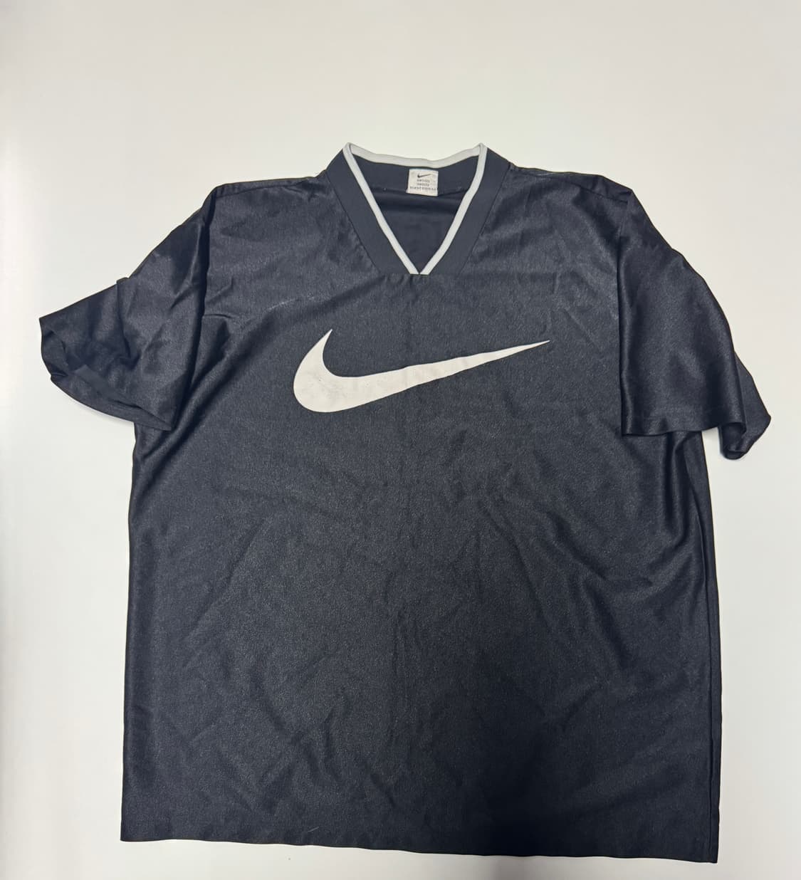 나이키 올드스쿨 기능성 브이넥 반팔 티셔츠 XL~ 2XL 블랙 상품이미지1