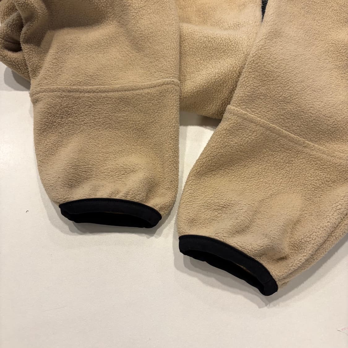 [L] 아디다스 올드 빅로고 베이지색 후리스 집업 D872 상품이미지7