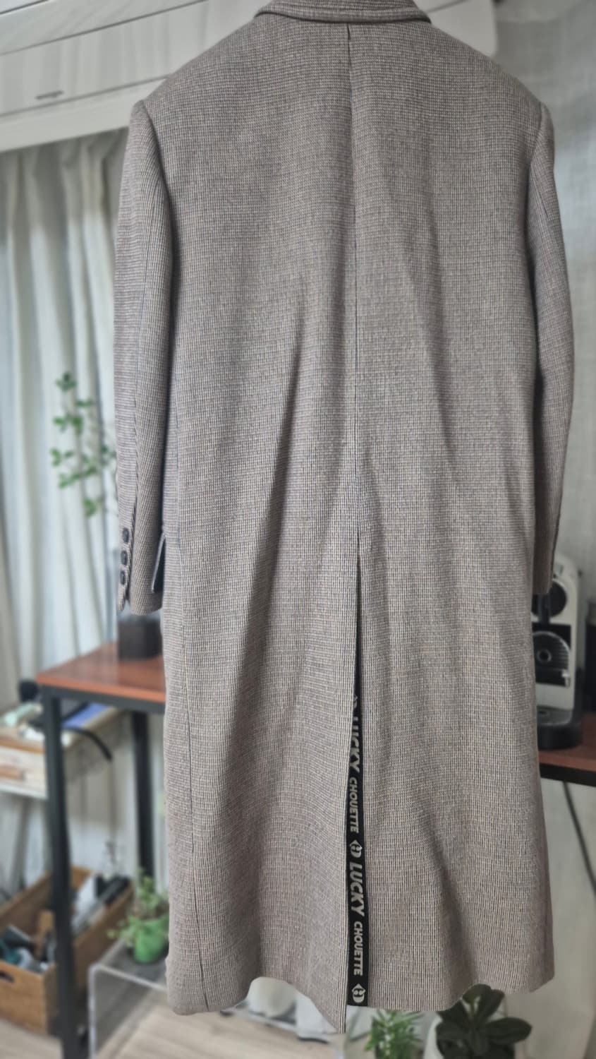 겨울 잔체크 롱코트 상품이미지5