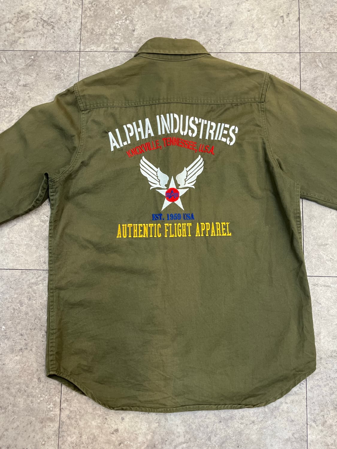 알파인더스트리 셔츠 카키 M #csz2996 상품이미지8