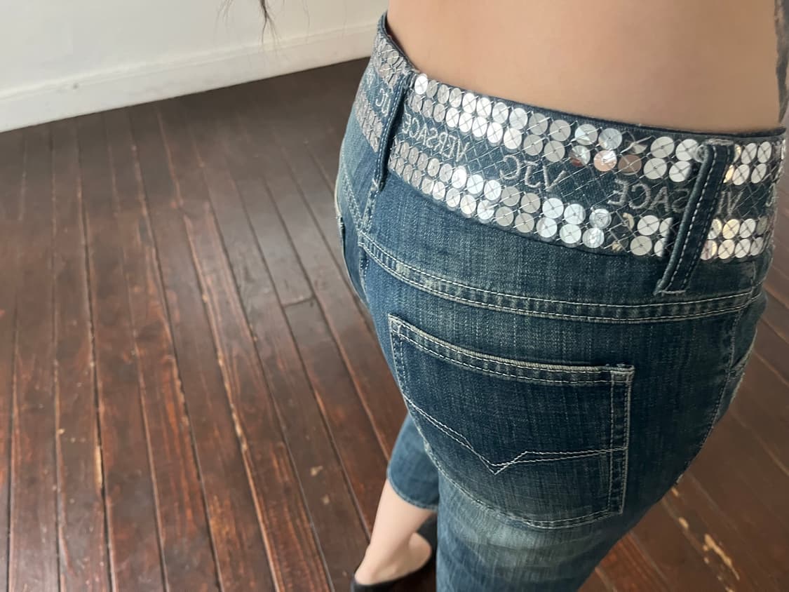베르사체 스팽글 데님진 상품이미지6