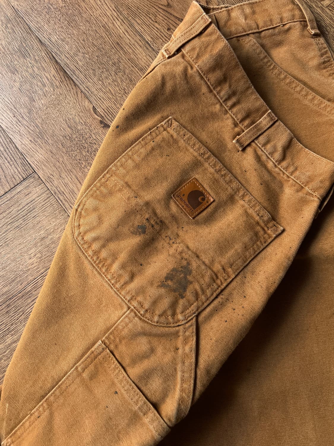 [36]칼하트 USA 브라운 싱글니 페인팅 워크팬츠 상품이미지8