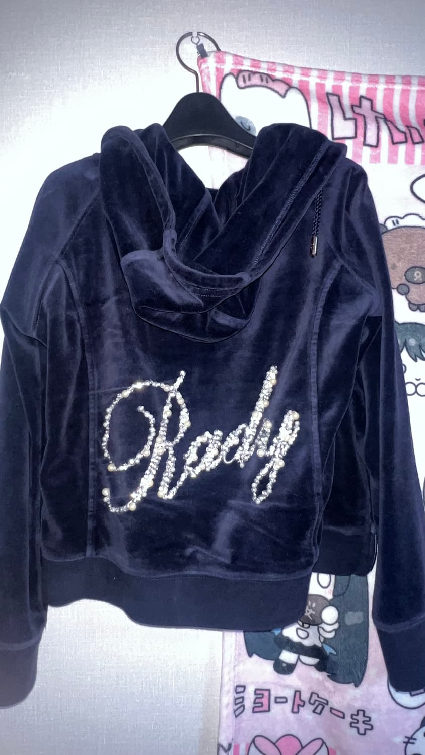Rady 라디 벨벳 후드집업 오네 히메 갸루 상의 상품이미지1