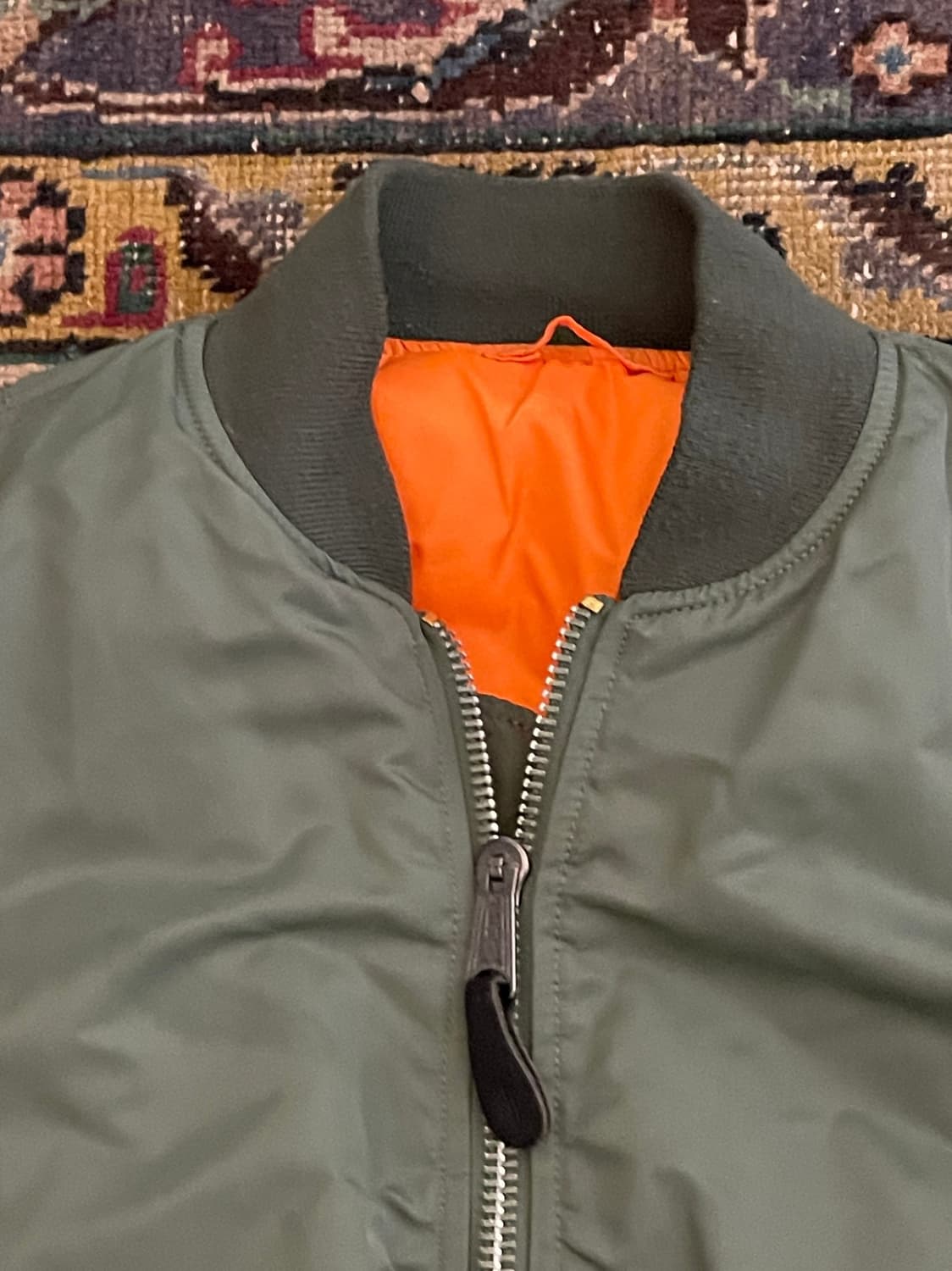 80s 미공군 납품용 알파인더스트리 MA-1 플라이트자켓 세이지 상품이미지3