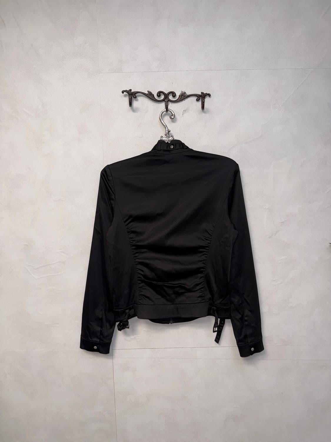 Voice Of Voices black satin shirring jk 상품이미지3
