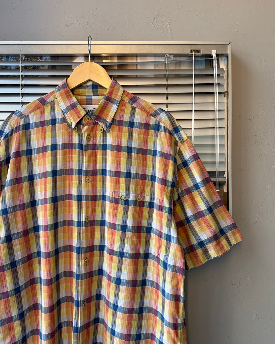 MISSONI SPORT 80s short sleeve check shi 상품이미지3