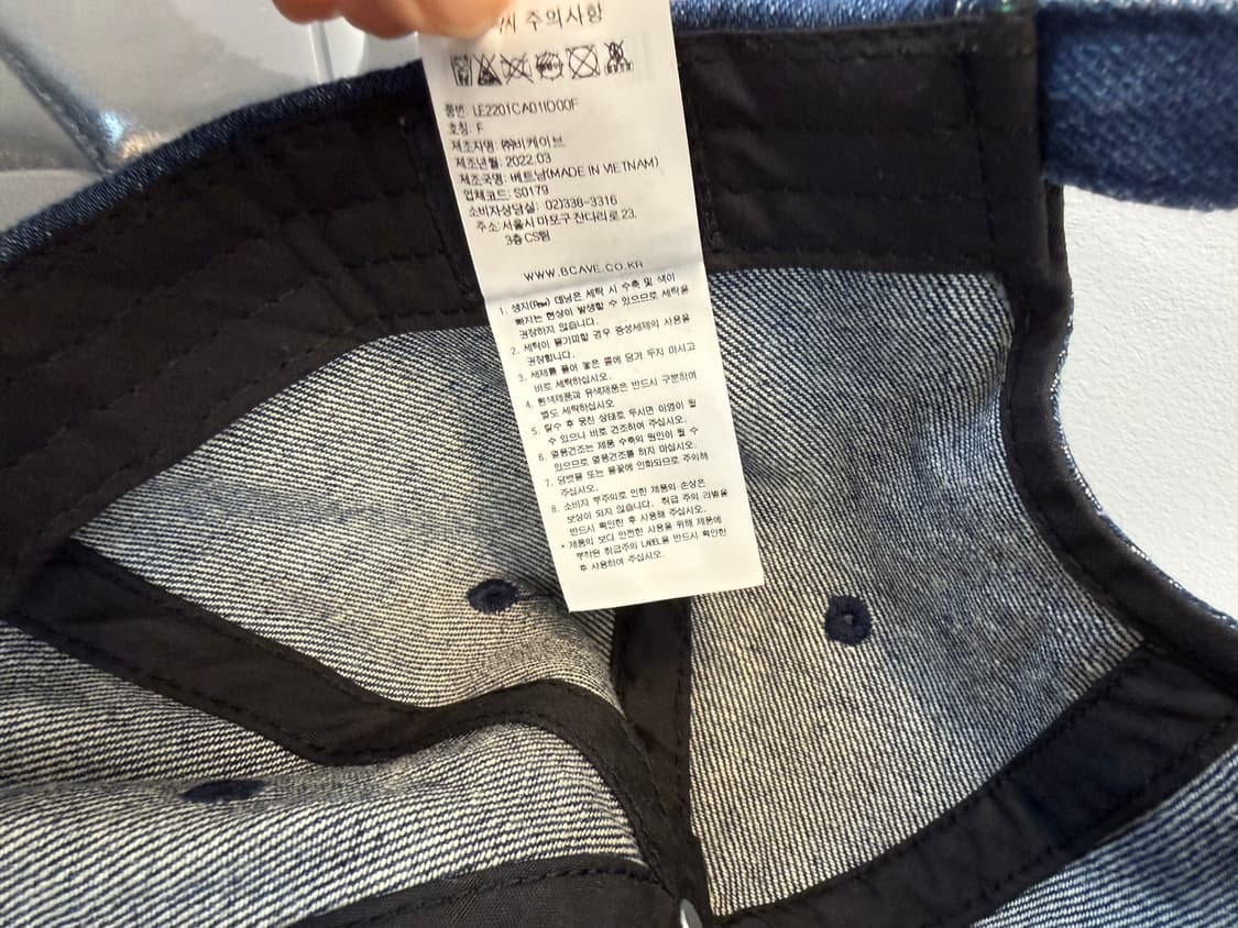 F / Lee 리 데님 볼캡 모자 진청 상품이미지8