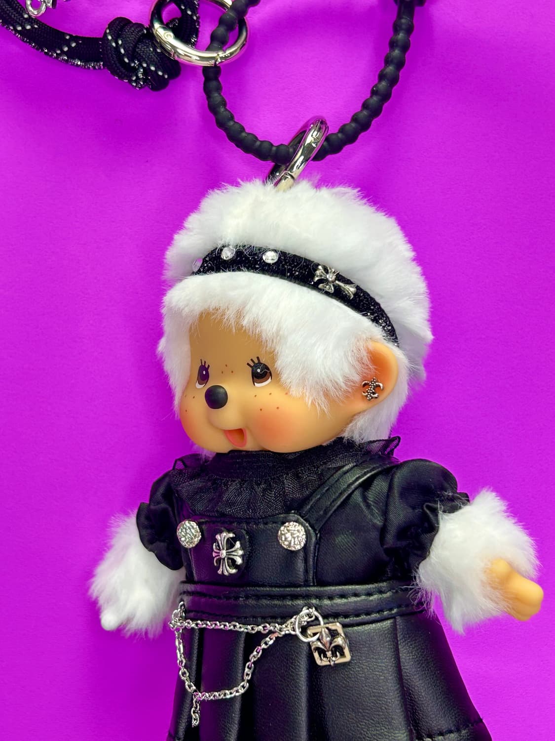 🖤블랙 크롬 하이틴 정품몬치치  커스텀키링 상품이미지3