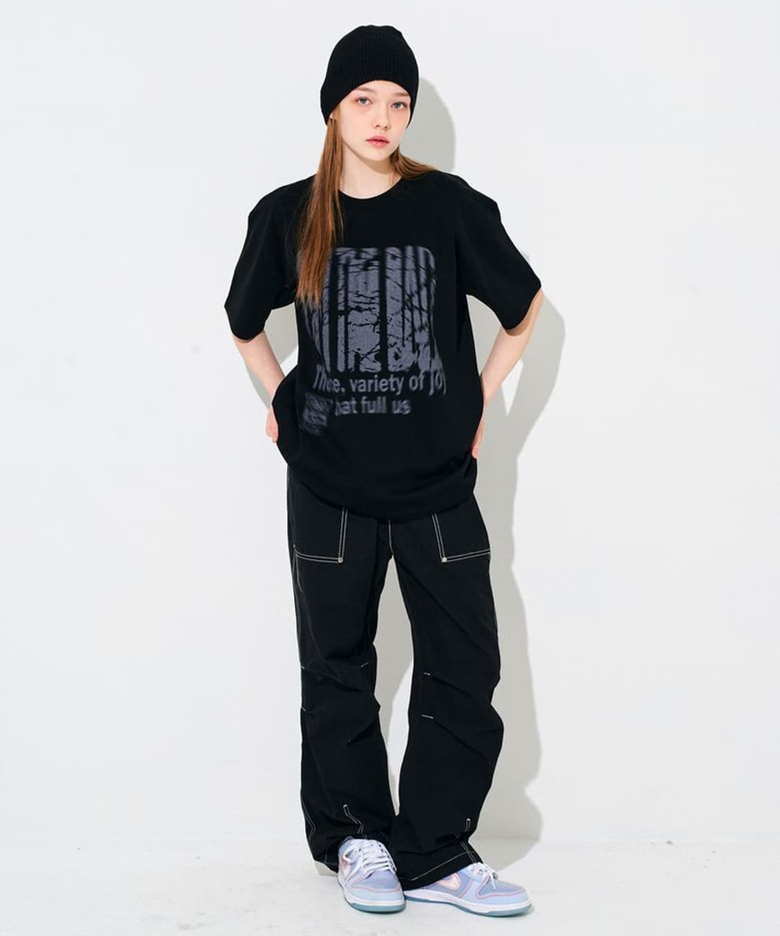 SLOWACID Stitch nylon parachute pants 카키 상품이미지2