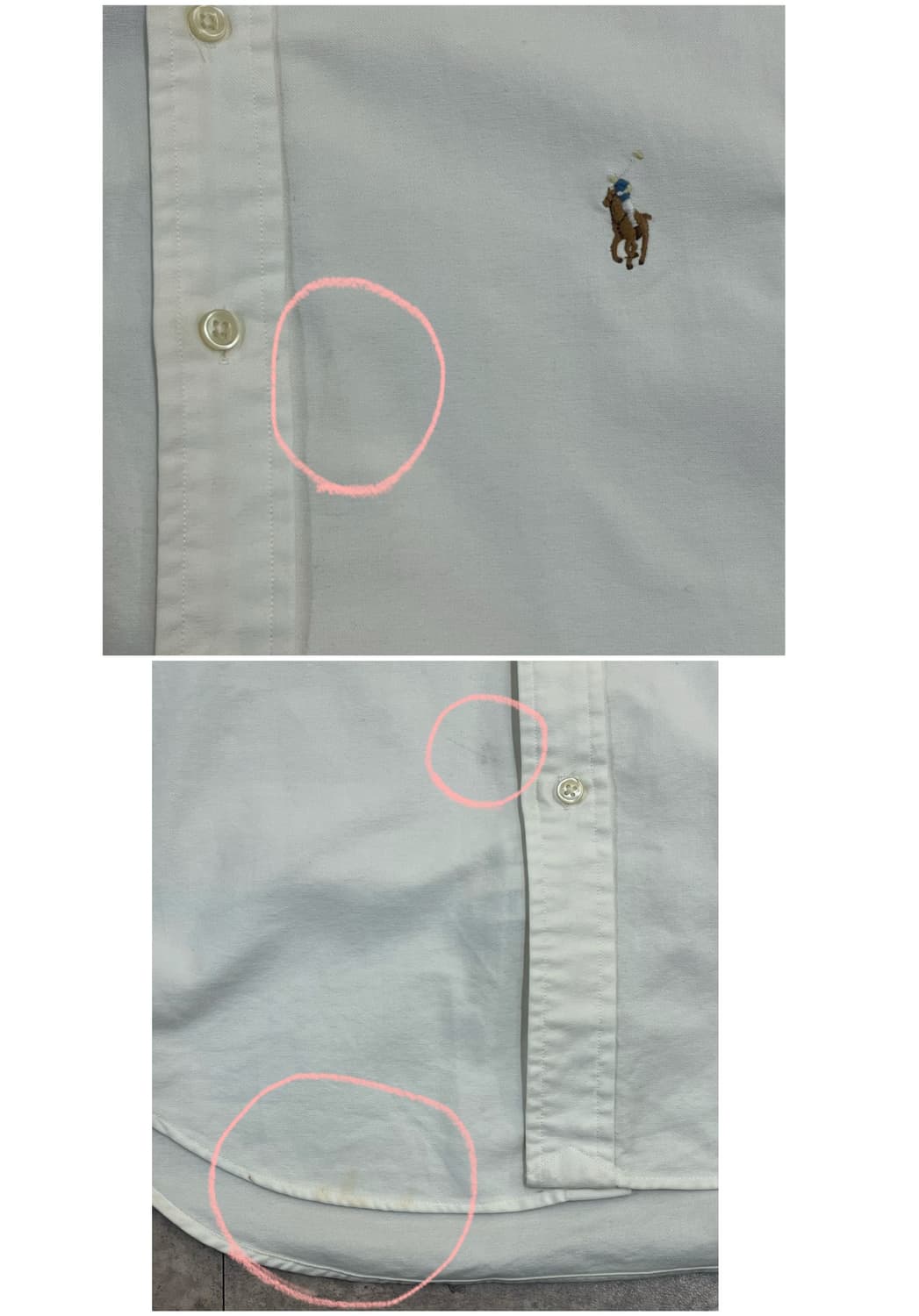 폴로 랄프로렌 코튼 셔츠 화이트 M #csz3548 상품이미지5