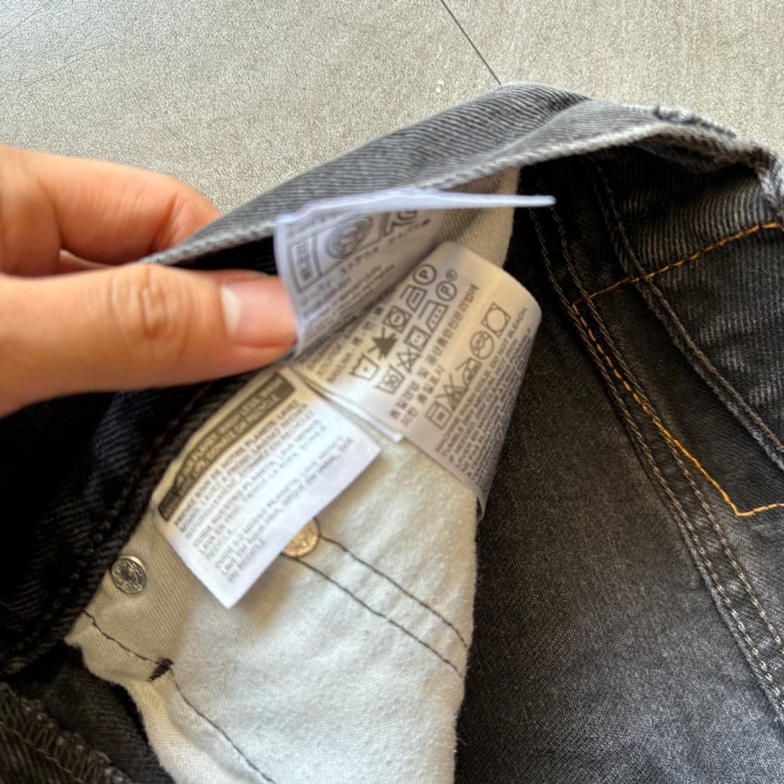 리바이스 정품 505 데님 블랙 팬츠 바지 상품이미지5