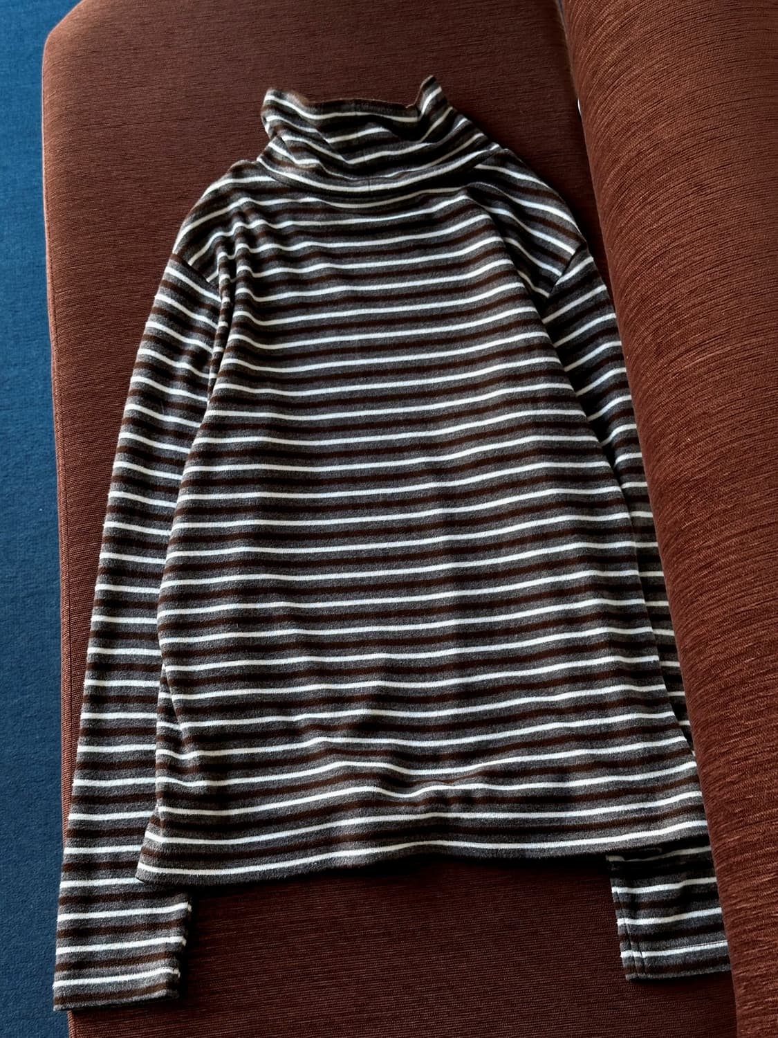 Design stripe stretched turtle neck top 상품이미지6