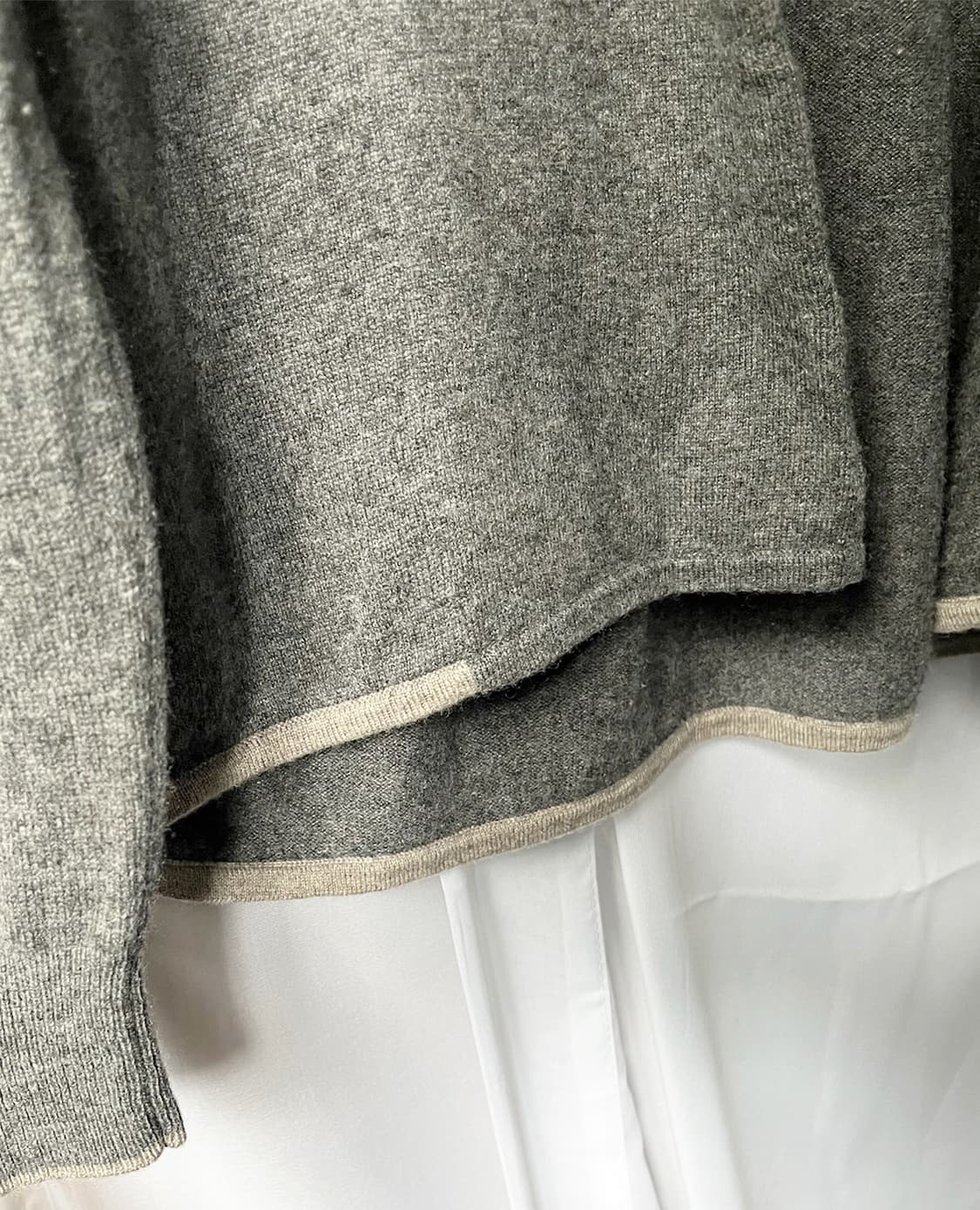 JIL SANDER wool drape cardigan grey 상품이미지7