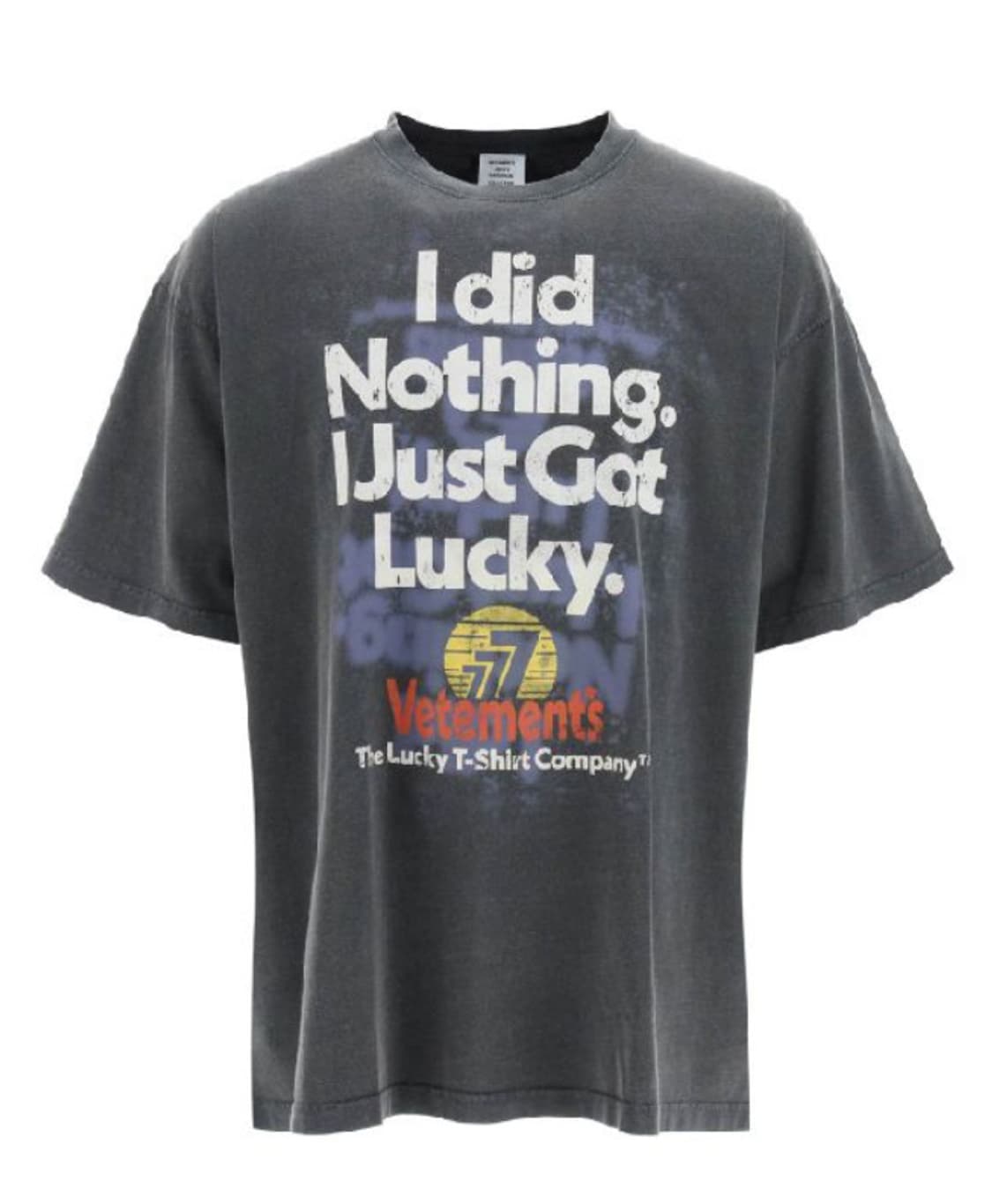 베트멍 vetements 럭키 빈티지 워싱 코튼 티셔츠 s 상품이미지1