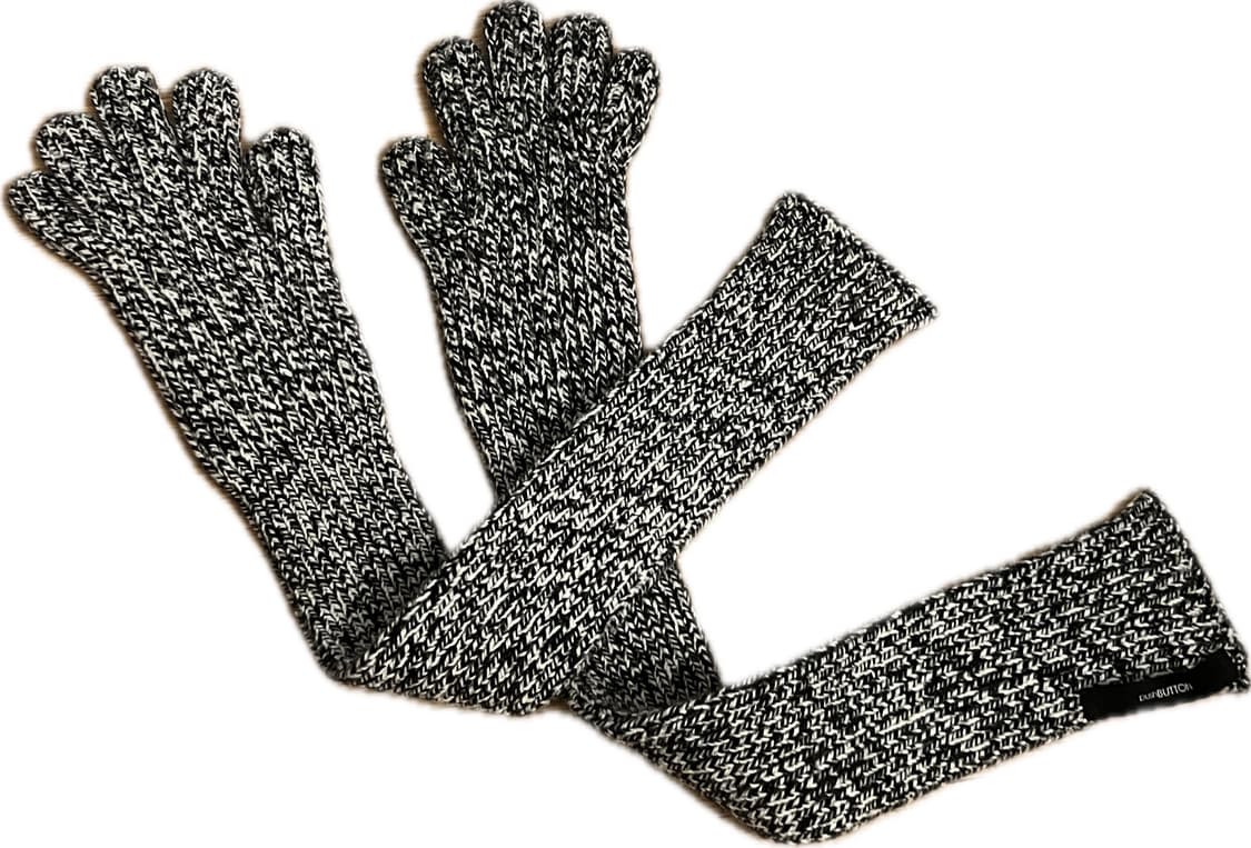 푸시버튼 니트 울 장갑 상품이미지1