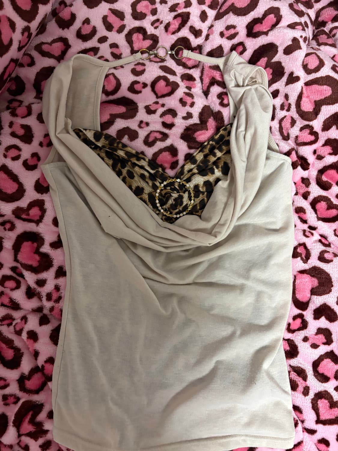 D.i.a 깔 오네갸루 레오파드 홀터넥 갸루 빈티지 마즈 상품이미지1